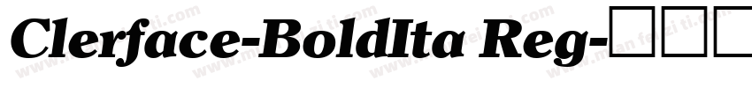 Clerface-BoldIta Reg字体转换